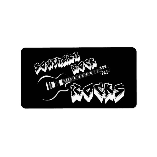 Südliche Rockmusik Adressaufkleber (Vorne)