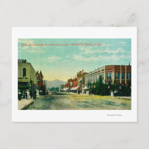 Südliche Sicht auf die 6. Straße von der Eisenbahn Postkarte