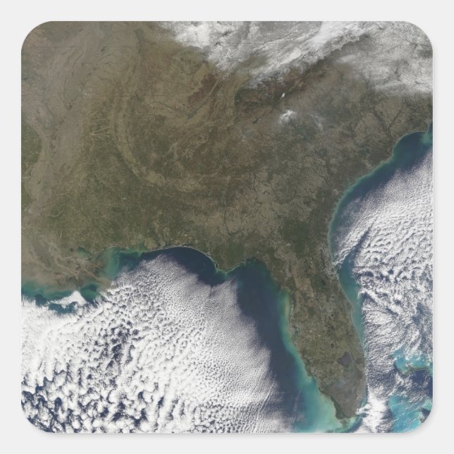Südliche USA Quadratischer Aufkleber (Vorderseite)