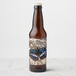 Südliche Weiße Admiral Blauer Schmetterlingsmalere Bierflaschenetikett
