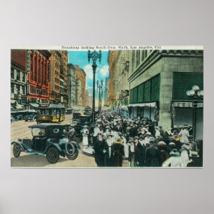 Südlicher Blick auf den Broadway von der 6th Stree Poster