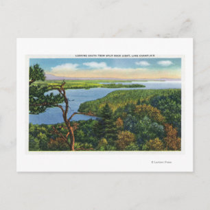 Südlicher Blick auf den See von Split Rock Light Postkarte