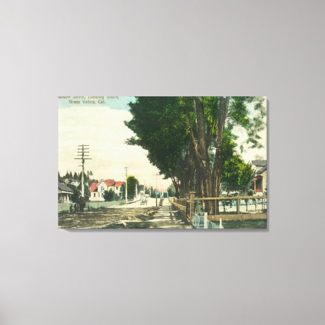 Südlicher Blick aus der Auburn Street Leinwanddruck (Vorderseite)