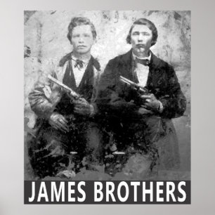 SÜDLICHER OUTLAWS FRANK & JESSE JAMES POSTER