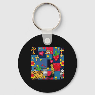 Südlicher Patchwork-Aufkleber Schlüsselanhänger
