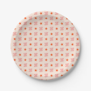 Südlicher Schnee: Ihr Herz segnen (pink & orange) Pappteller
