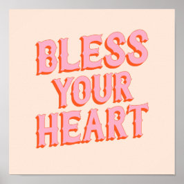 Südlicher Schnee: Ihr Herz segnen (pink & orange) Poster