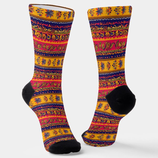 Südliches Folklore-Muster Socken (Gewinkelt)