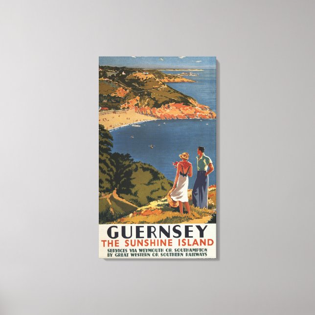 Südliches/Großes Western-Eisenbahnpaket auf Klippe Leinwanddruck (Vorderseite)