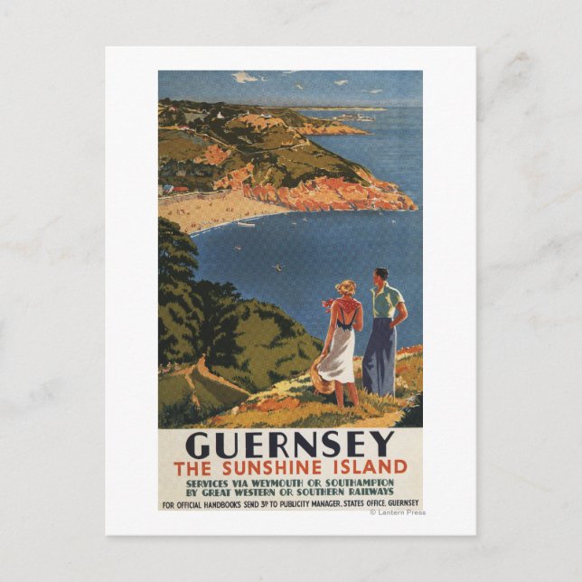 Südliches/Großes Western-Eisenbahnpaket auf Klippe Postkarte (Vorderseite)