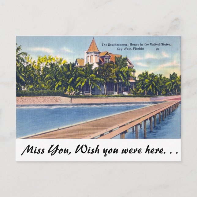 Südliches Haus, Key West Postkarte (Vorderseite)