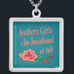 Südliches Mädchen-60. Geburtstags-Rosen-Sammlung Versilberte Kette<br><div class="desc">Sind 60. Geburtstagssammlung der südlichen Mädchen für Damen in den Schatten von rosa, Rot und Grün ein perfektes Geburtstagsgeschenk für diese reizend südliche Schönheit. Text liest "südliche Mädchen sind sensationell bei 60". Umbauten: 60., "60. Geburtstag", "südliche Mädchen", Charme, sensationell, fabelhaft, "sensationeller 60.", "fabelhafter 60.", "60 jährig", Rosa, Körner, Rot, Weiß,...</div>