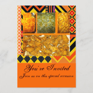 Südliches Soul Nahrung, Hühner,Grüntöne,Mac.. Einladung