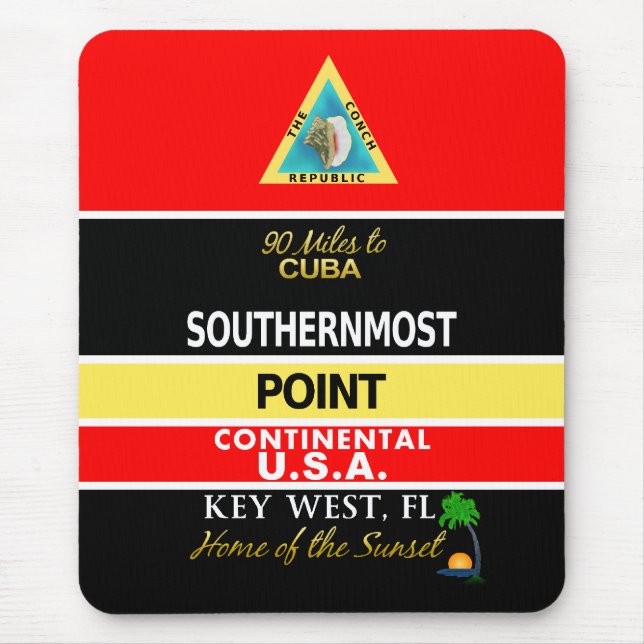 Südlichste Punkt-Boje Key West Mousepad (Vorne)