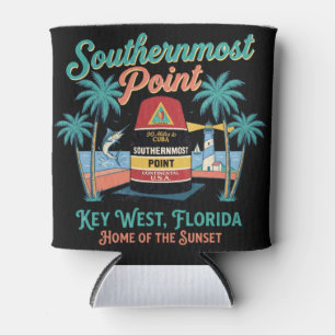 Südlichster Punkt Key West Retro-Tropisches Flair Dosenkühler