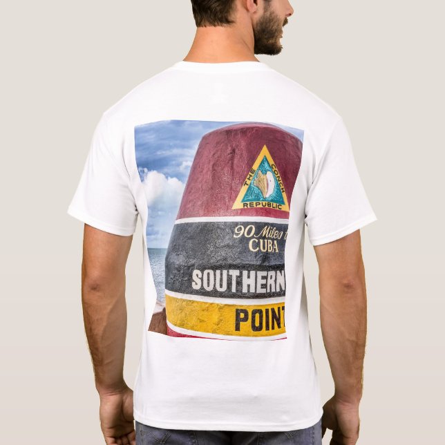 Südlichster Punkt Key West T-Shirt (Rückseite)