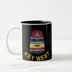 Südlichster Punkt - Schlüssel Key Wests Florida Zweifarbige Tasse