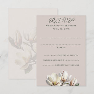 SüdMagnolien Hochzeitskarten für vertikale Antwort Einladung