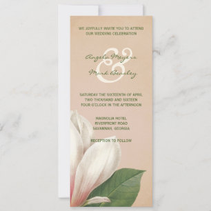Südmagnolische Blume Hochzeit   Antik Einladung