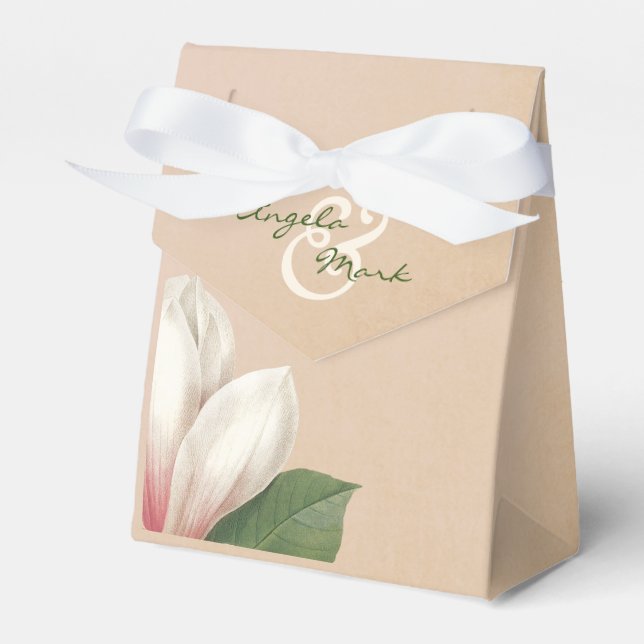 Südmagnolische Blume Hochzeit | Antik Geschenkschachtel (Vorderseite)