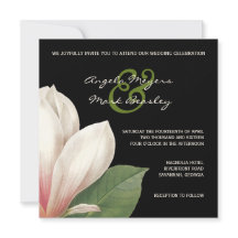 Südmagnolische Blume Hochzeit | Elegant Black