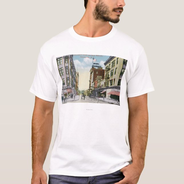 Südmitte-Straßen-Ansicht des Hotel-Mohikaners T-Shirt (Vorderseite)