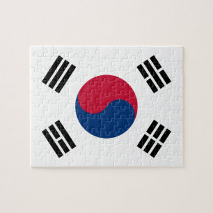 Südnationale Weltflagge koreas Puzzle