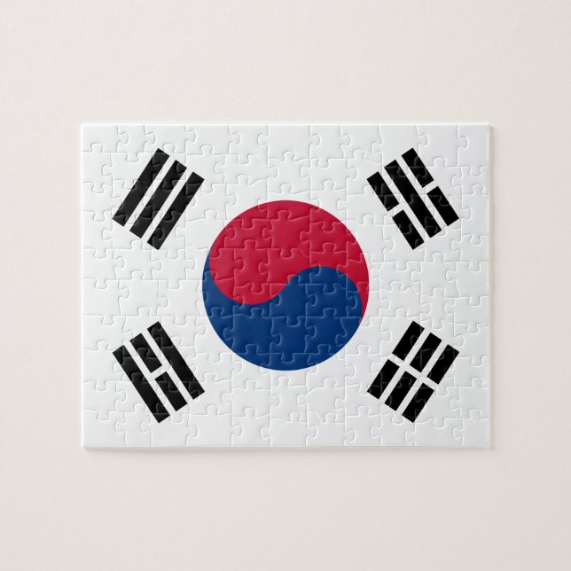 Südnationale Weltflagge koreas Puzzle (Horizontal)