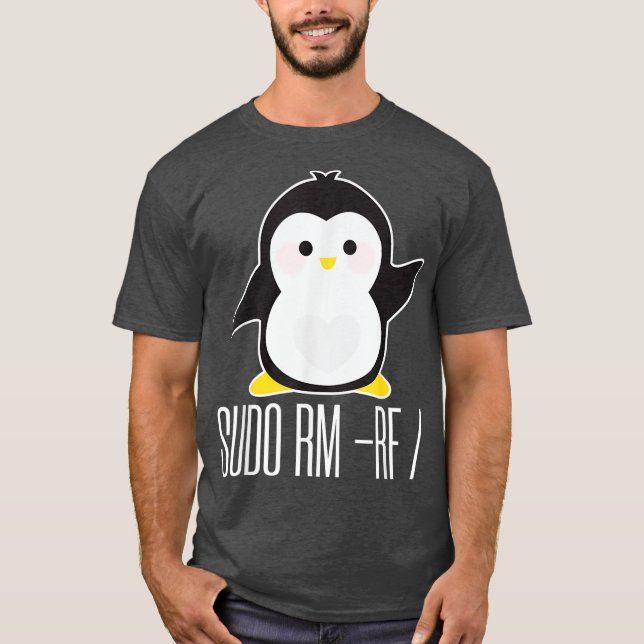 sudo rm Funny Linu sysadmin Befehl T-Shirt (Vorderseite)