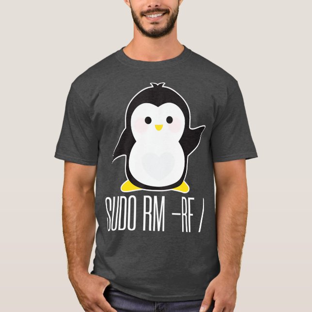 sudo rm rf Funny Linux sysadmin Befehl T-Shirt (Vorderseite)