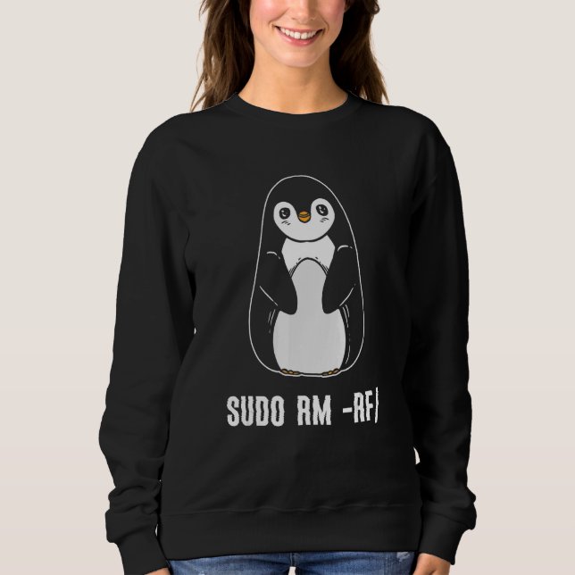 sudo rm rf Linux Computer-Programmierer Sweatshirt (Vorderseite)