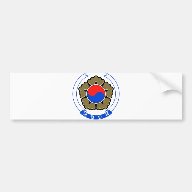 Südoffizielles Wappen koreas Wappenkunde-Symbol Autoaufkleber (Vorne)
