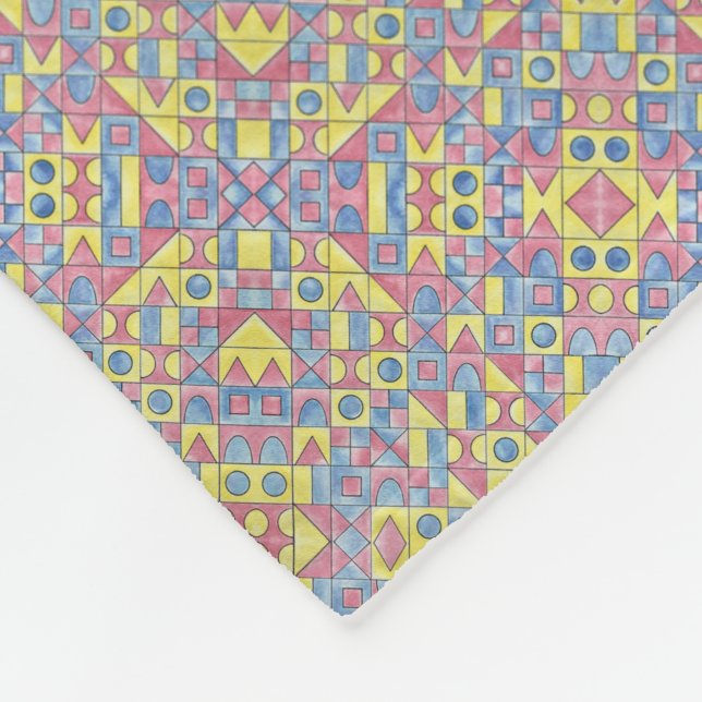 Sudoku 1-Modern Bauhaus Geometrische Kunst Fleecedecke (Ecke)