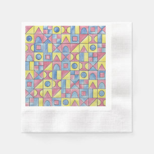 Sudoku 1-Modern Bauhaus Geometrische Kunst Serviette