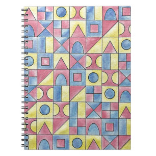 Sudoku 1-Modern Minimalistische Bauhaus Geometrisc Notizblock