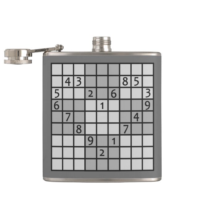 SUDOKU-benutzerdefinierte Flasche Flachmann (Geöffnet)