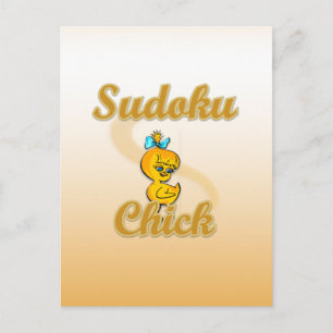 Sudoku Chick Postkarte