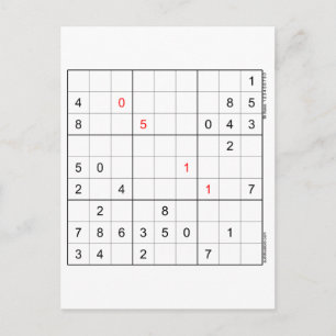 Sudoku Geburtstagskarte 05-11 Feiertagspostkarte