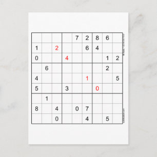 Sudoku Geburtstagskarte 24-10 Feiertagspostkarte