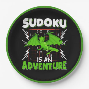 Sudoku ist ein Adventure Puzzle Lover Pappteller