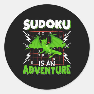 Sudoku ist ein Adventure Puzzle Lover Runder Aufkleber