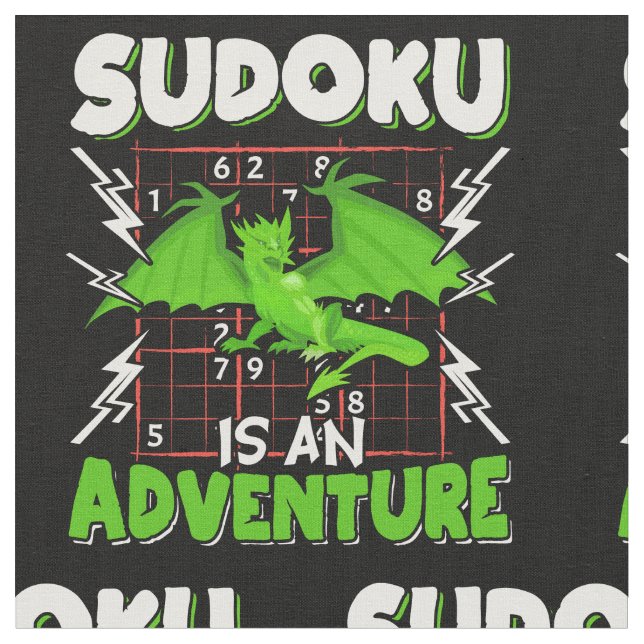 Sudoku ist ein Adventure Puzzle Lover Stoff (Nahaufnahme)