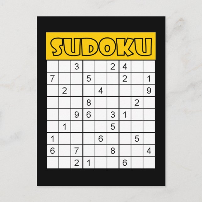 Sudoku Karte (Vorderseite)
