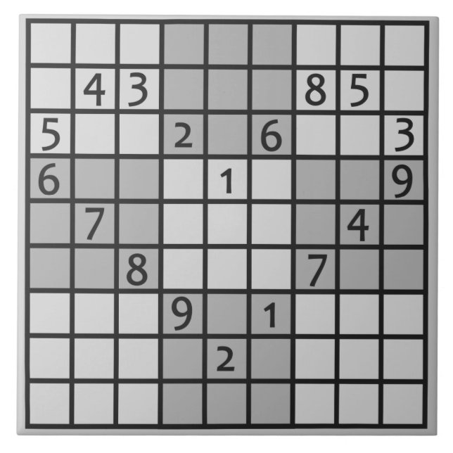 SUDOKU Keramikfliesen Fliese (Vorderseite)