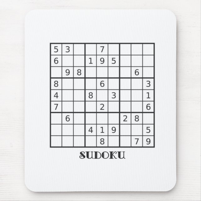 SUDOKU MÄUSEmatte Mousepad (Vorne)