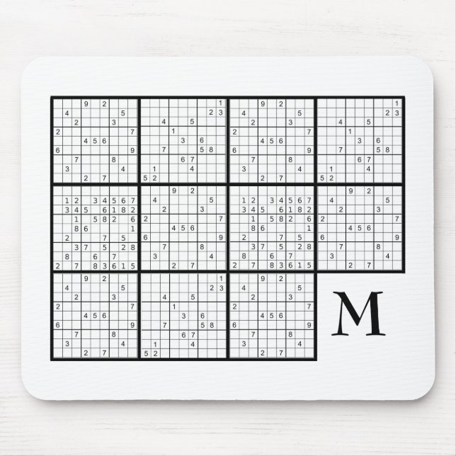 Sudoku Monogram Mousepad (Vorne)
