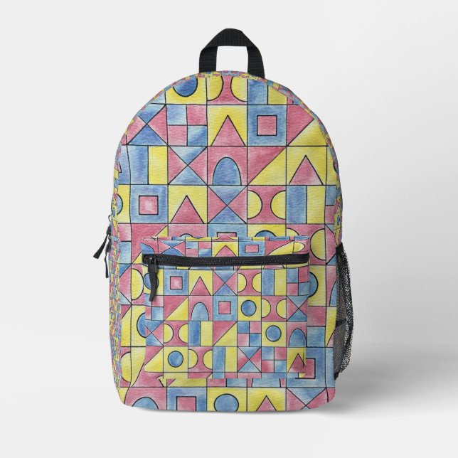 Sudoku One-Modern Minimalist Geometric Pattern Bedruckter Rucksack (Vorderseite)