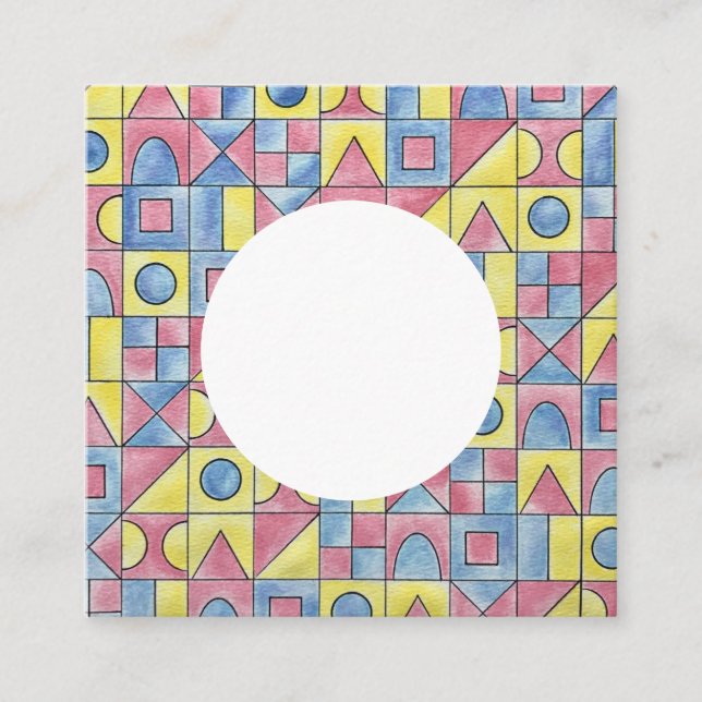 Sudoku One-Modern-Minimalist Quadratische Visitenkarte (Vorderseite)