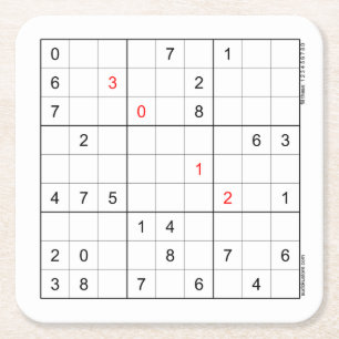 Sudoku Paper Untersetzer 30-12
