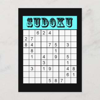 Sudoku Postcard Postkarte